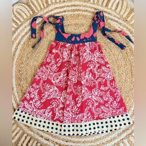 🌾‎ Young Colors Red and Blue Dress
